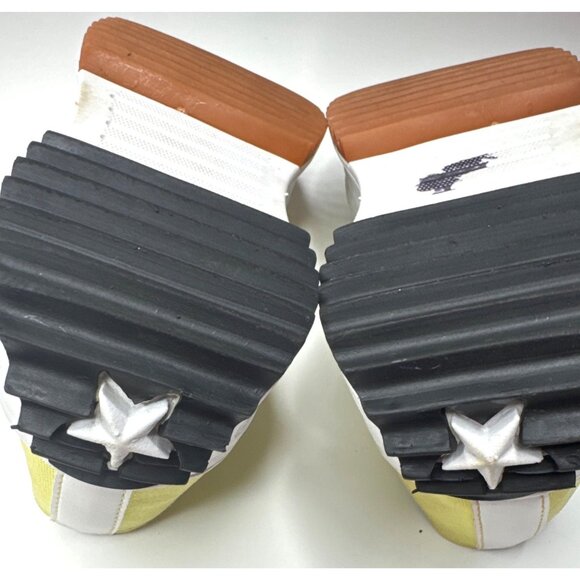 Stylus Womens Yellow & White Canvas Sneakers Size 36 - Picture 8 of 8